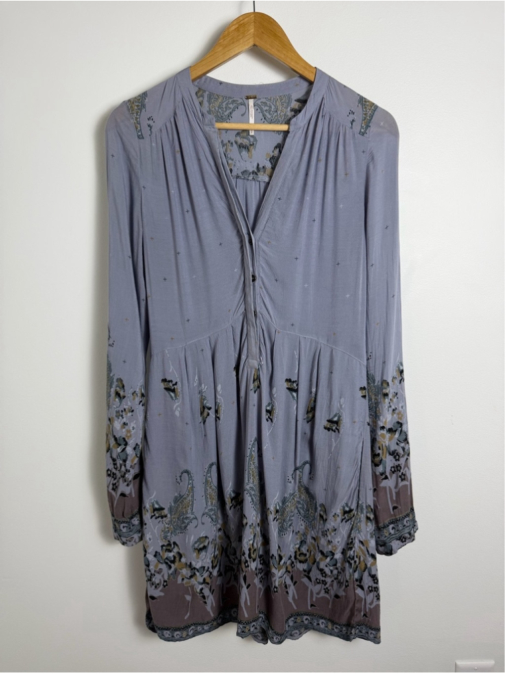 Free People Sierra Valley Floral Mini Dress Small Boho